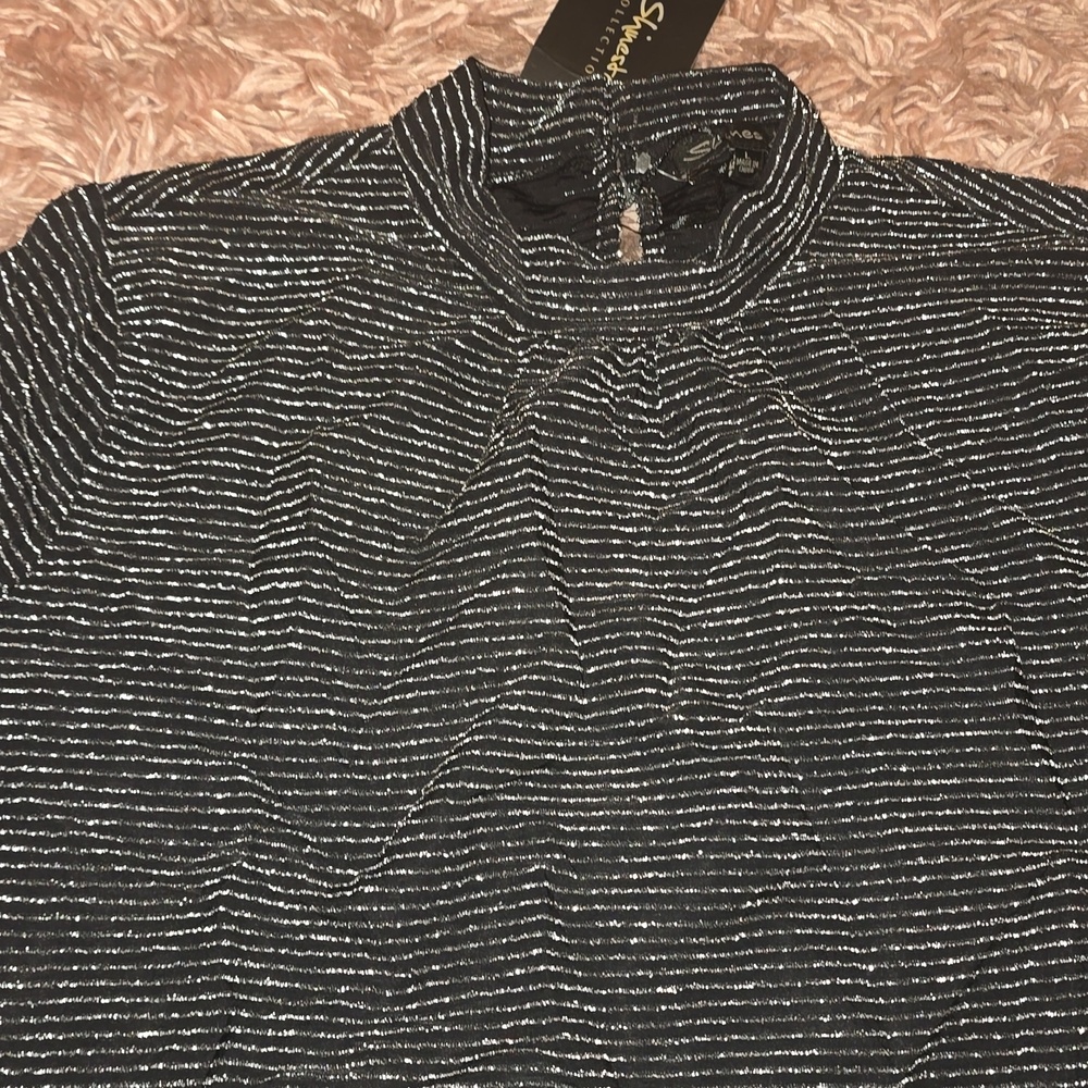 Silver Black Blouse - Picture 2 of 2